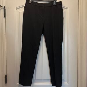 Alfani Women’s Flat Front Straight Leg Stretch Trousers Pants‎ Size 8 PS Black